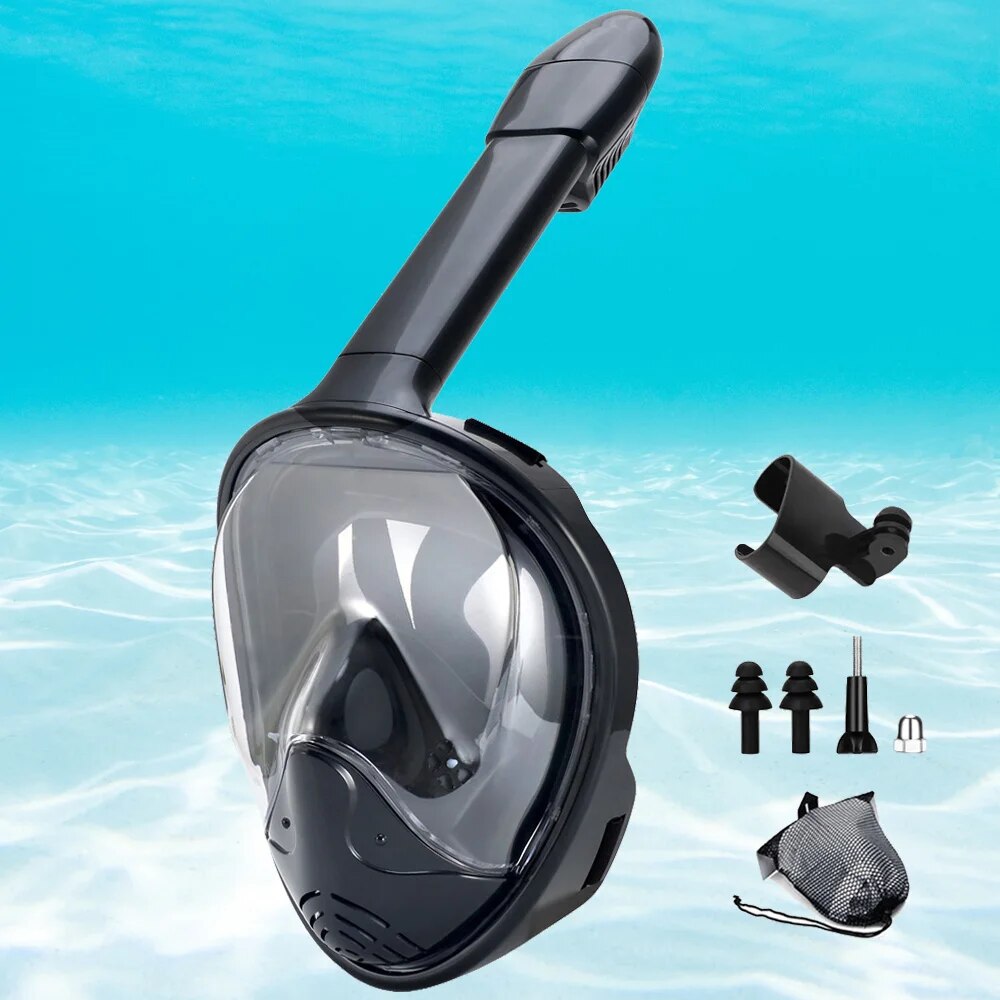 Snorkel Mask Full Face - Sualtı Şnorkel Tam Yüz Çocuk yüzme