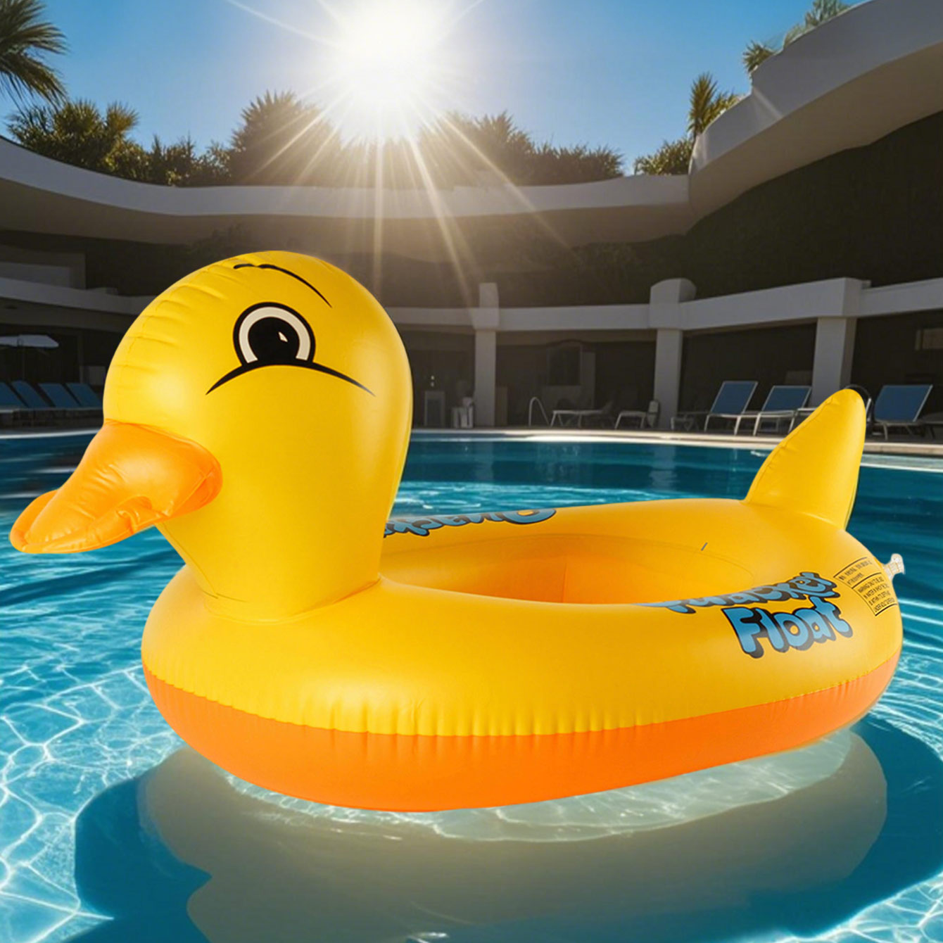 Pool Float Ring Inflatable - 1PC Ördek şeklinde Kalınlaşmış Şişme Koltuk