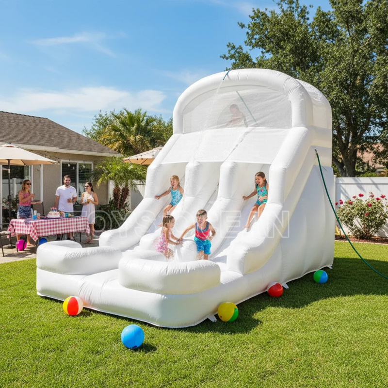 Water Slide Inflatable - Çocuklar için Şişme Su Kaydırağı, Çift