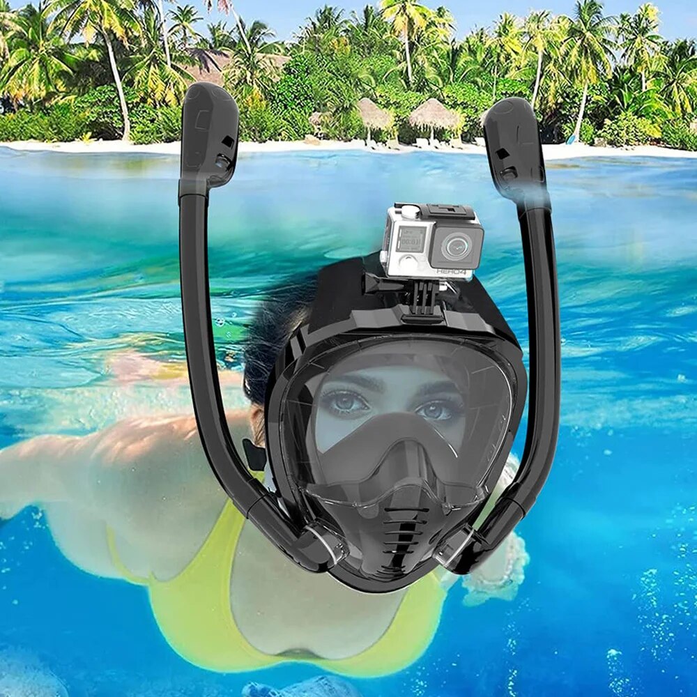 Tam yüz şnorkel maske 180 ° pa - Snorkel Mask Full Face incelemesi ve fiyatı