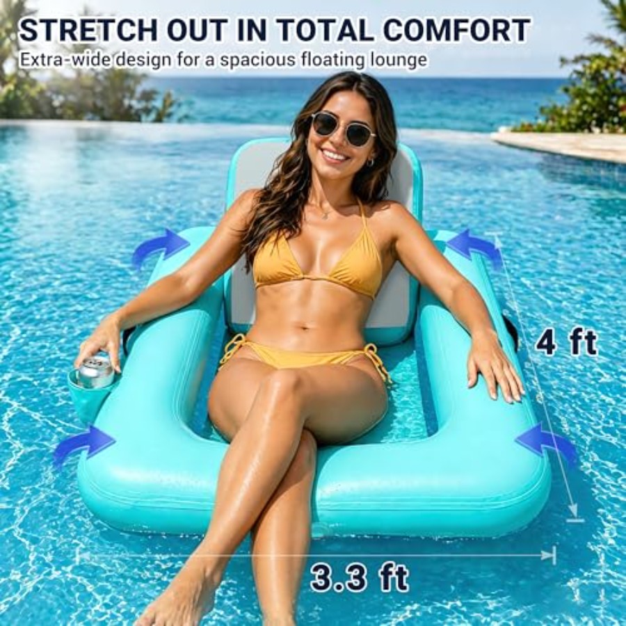 Sırt Dayanaklı Yüzen Sandalyel - Pool Lounger Inflatable incelemesi ve fiyatı